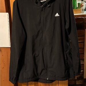 Adidas Men's Black Windbreaker Jacket
